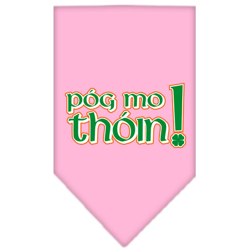 Pog Mo Thoin Screen Print Bandana Light Pink Large